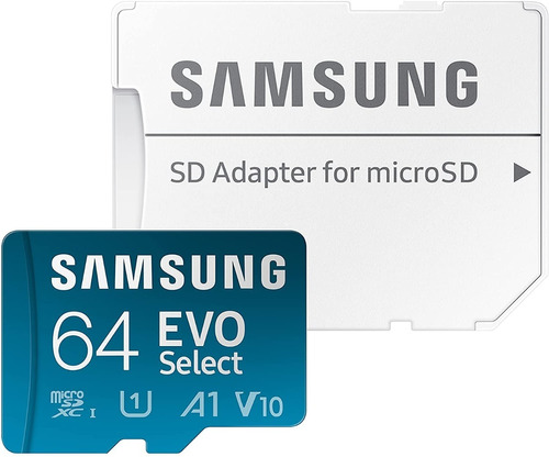 Memoria Micro Sd 64 Gb Samsung Evo Select + Clase 10 4k