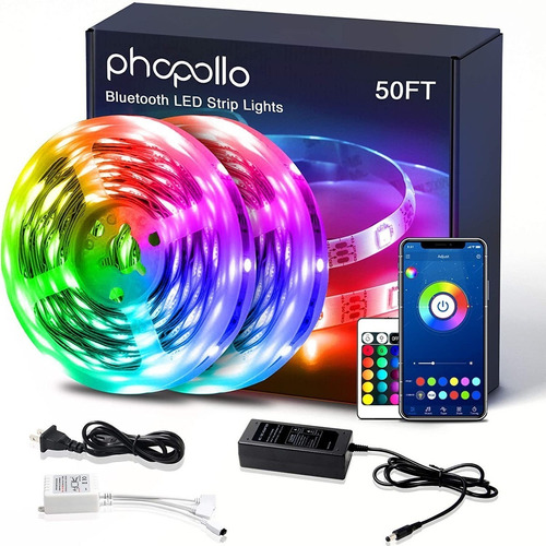 Phopollo Led Luces Bluetooth Cambio De Color Rgb Iluminacio