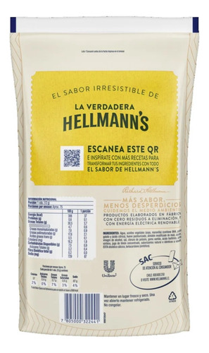 Mayonesa Hellmanns Bolsa Dp (900gr)