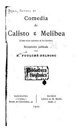 Libro Comedia De Calisto Y Melibea - Rojas, Fernando De