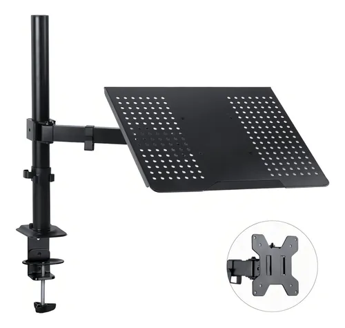comprar Suporte De Mesa Articulado Monitor Ou Notebook 42cm Altura Cor Preto
