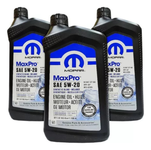 Aceite Motor 5w20 Grand Cherokee 2011 2012 2013 2014 2015 20