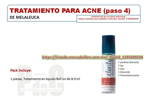 1p Tratamiento Crema, Acne Paso4, En Roll On, De Melaleuca