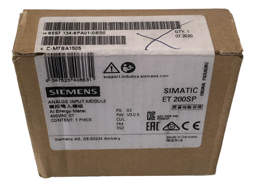 Siemens 6es7134-6pa01-0bd0 Analog Input Module