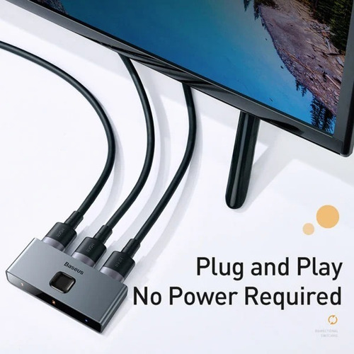 Imagem 4 de 6 de Switch Splitter Hdmi Matrix 4k 60hz 2x1 1x2 Bi-direcional