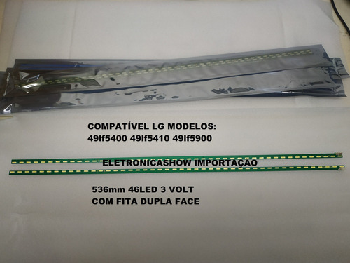 Kit 2 Barras Led Barramento 49lf5400 49lf5410 49lf5900
