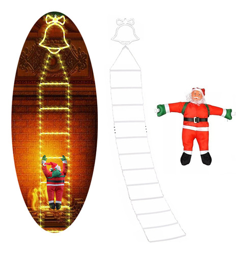 Lámpara Led De Papá Noel Para Escalera, Accesorio De Decorac