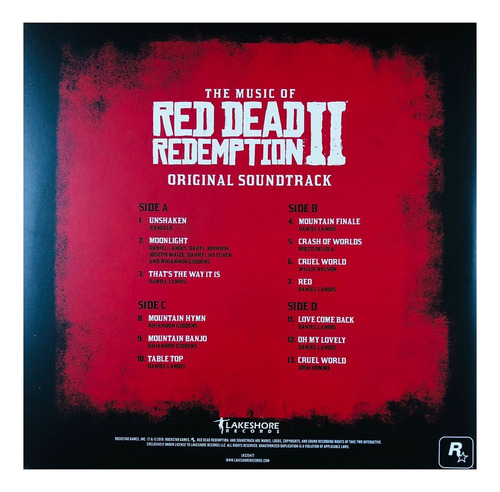 The Music Of Red Dead Redemption 2 Soundtrack Red 2 Lp Vinyl