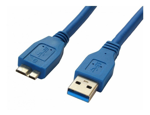 Cable Usb 3.0 A Micro Usb Para Disco Externo Wd Seagate Color Azul