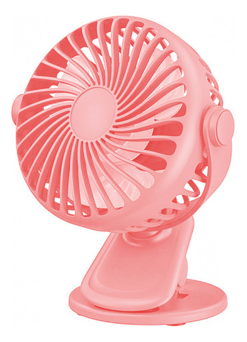 Ventilador De Mesa Recarregável Usb Mute Com Luz Noturna Estrutura Rosa-chiclete Pás Branco Diâmetro 11 Cm Frequência 50 Material Das Pás Plástico Quantidade De Pás 3 127/220v