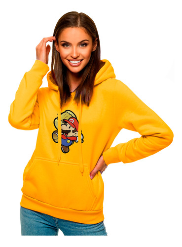 Buzo Con Capota Nintendo Family Game Nes Mario Bros Hoddie M