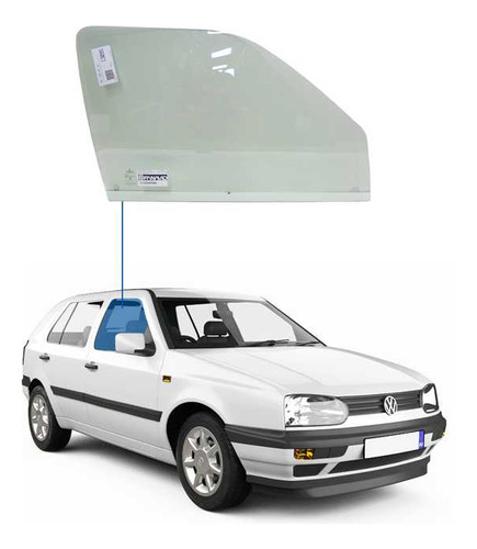 Vidro Porta Dianteira Direita Volkswagen Golf 1992 A 1998