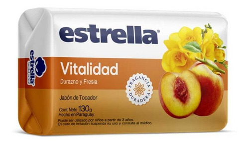 Jabón De Tocador Estrella Vitalidad 130 G X3 