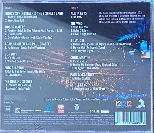 12-12-12 The Concert For Sandy Relief 2cd Nuevo Us