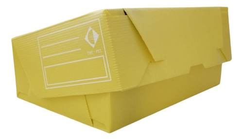 Caja Archivo The Pel Oficio Pvc 36x25x12 Amarillo 1ra Marca