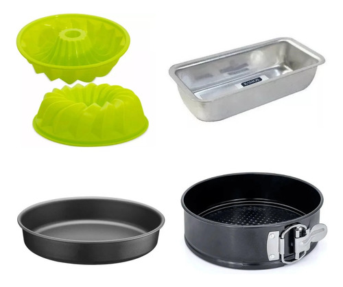 Set Juego Cocina Tartera Molde Budín Tortera Savarín Bh