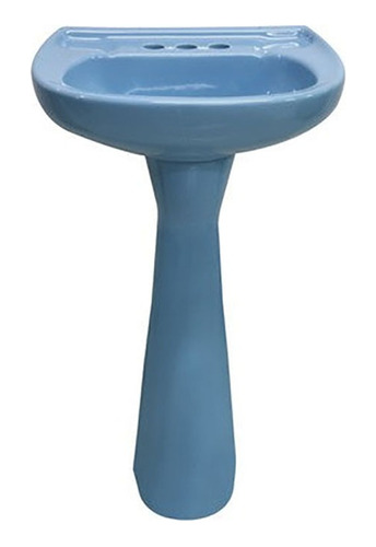 Lavabo Y Pedestal Azul Holanda Cato Jazmin