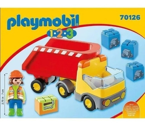 Imagen 3 de 3 de Playmobil 123 Camion De Construccion Con Accesorios 70126 Ed