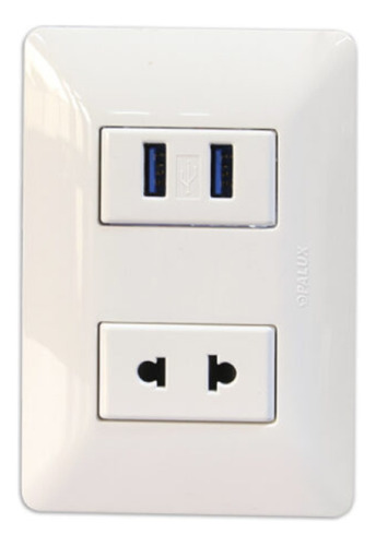 Tomacorriente Mixto Universal + 2 Entradas Usb