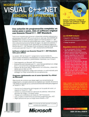 Ms Visual C++ Net Edicion De Aprendizaje - Mc Graw Hill