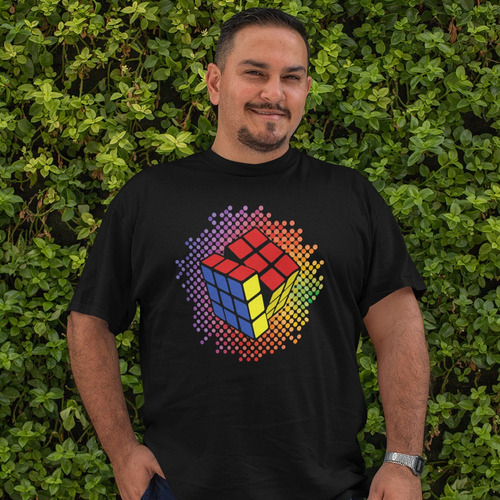 Playera Estampado Cubo Mágico Diferentes Colores 1 Pza