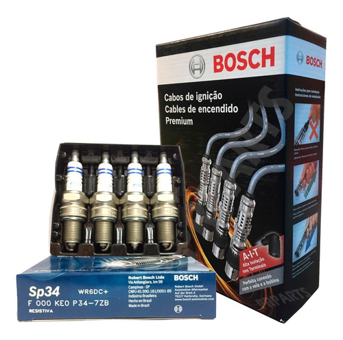 Imagem 1 de 1 de Vela + Cabos Bosch Chevrolet S10 2.4 Flex Gnv 2012 2013 2014 2015 2016