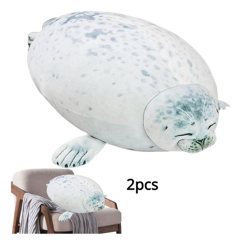 2pcs Juguete Peluche Foca Almohada Foca Algodón Cómodo