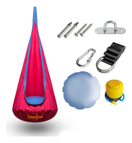 Columpio Sensorial Hamaca Niños Interior Y Exterior Con Cojín Color Fucsia Eshopangie
