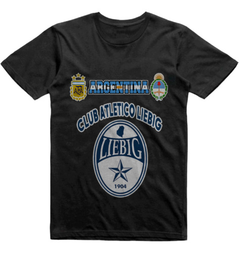 Remera Infantil Negra Club Atletico Liebig Entre Rios