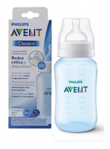 Imagem 1 de 2 de Mamadeira Anti-colic Azul 330ml