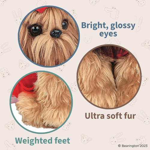Bearington Yuletide Yorkie Perro De Peluche, Animales De Pel