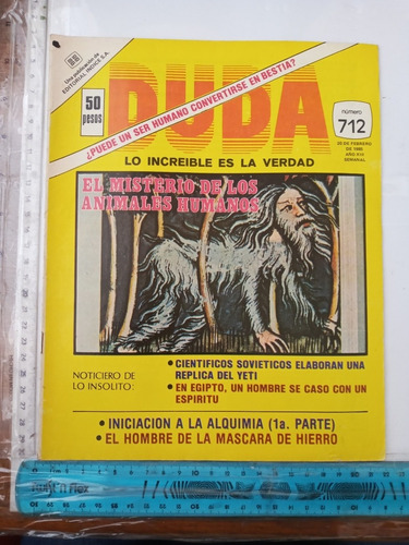 Revista Duda No 712 Febrero 1985