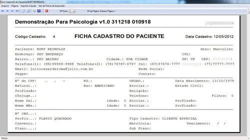 Programa Para Gerenciar Consultório Psicológico V1.0