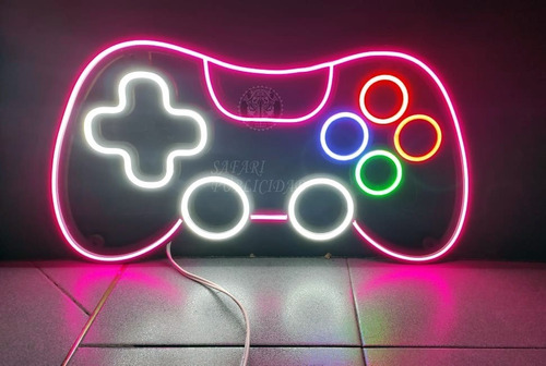 Cartel Joystick Neón Led / Flex / Figuras / Logos / Deco