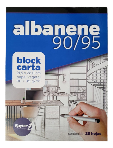 Block De Albanene Tamaño Carta Con 25 Hojas