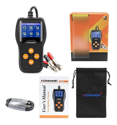 Imagen 2 de 9 de Analizador Baterias 12v Konwei Kw600 Probador Arranque