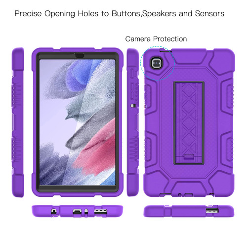 Funda Para Samsung Galaxy Tab A7 Lite Con Atril Color Morado Morado