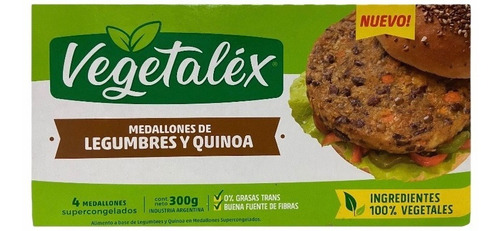 Medallones Legumbres Quinoa Vegetalex X 4 U X 300g Legustonn