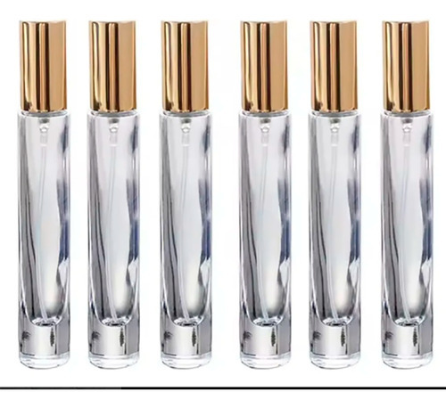 Frasco De Vidrio Perfume Decant 10ml A A Rosca X 50 Unidades Dorado