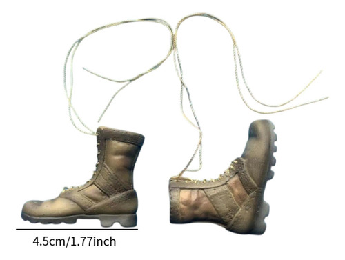 Botas De Trabajo Con Tacón Bajo Y Botines A Escala 1/6 Para