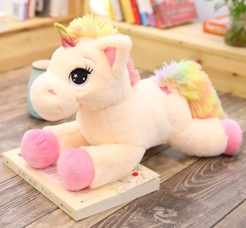 Unicornio Creme Premium 60 Cm De Pelúcia Casa Dos Ursos