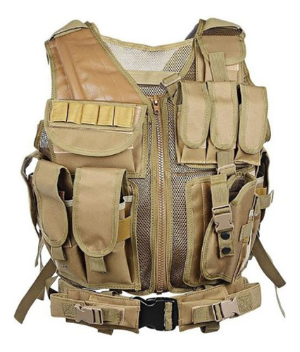 Chaleco Táctico Swat Army Con Múltiples Bolsillos Jungle