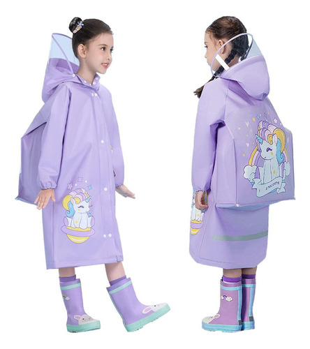 Poncho Impermeable Para Niños Poncho Lluvia Reutilizable Eva