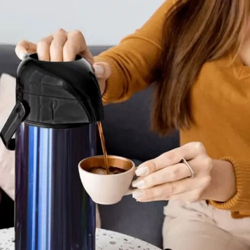Cabeçote Bomba Pressão Canudo Garrafa Térmica Termolar 1l Cor Preto
