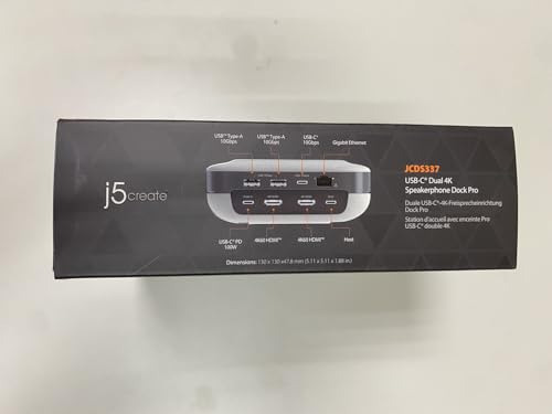 Dock Pro De Altavoz Usb-c Dual 4k J5create, Dock De Audio