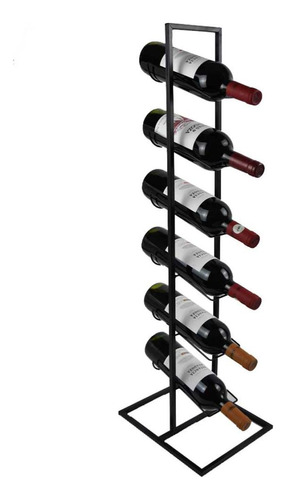 Rack Vinera Vertical Para 6 Botellas En Metal Oferta