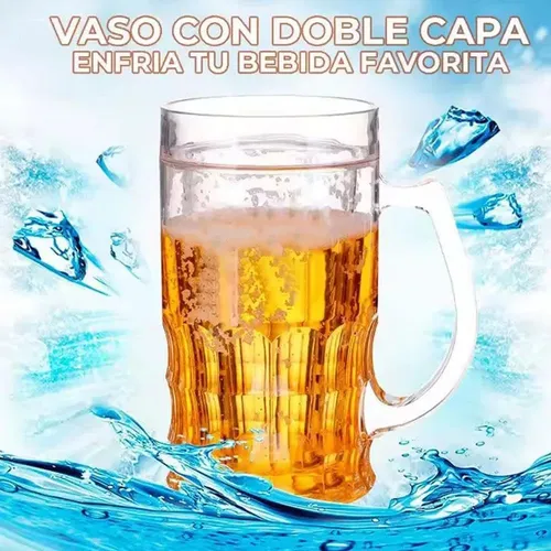 Vaso De Cerveza Falso De Doble Capa De 400 Ml – Taza De Broma Con Efecto De Cerveza Llena, Perfecta Para Bares Y Fiestas