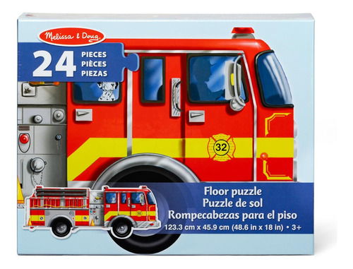 Puzzle De Suelo Jumbo Camión De Bomberos Melissa & Doug (...
