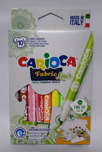 Rotulador textil Fino Carioca 10 colores