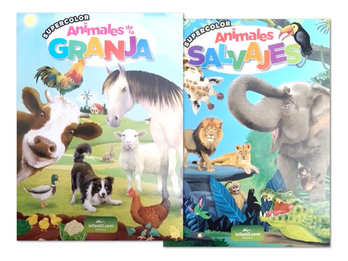 Supercolor : Animales De La Granja + Salvajes - Infantil